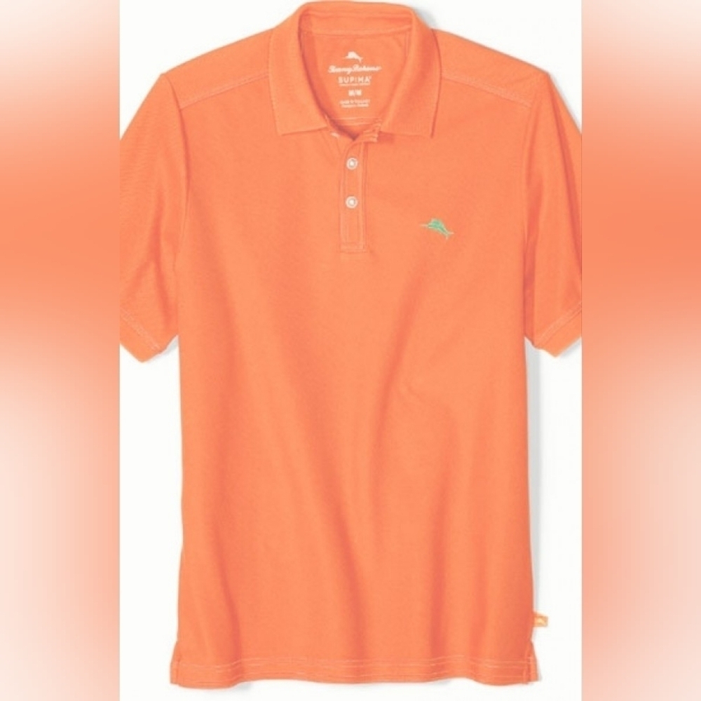 Tommy Bahama The Emfielder IslandZone® Polo Peach Melt Heather Pima Votton L